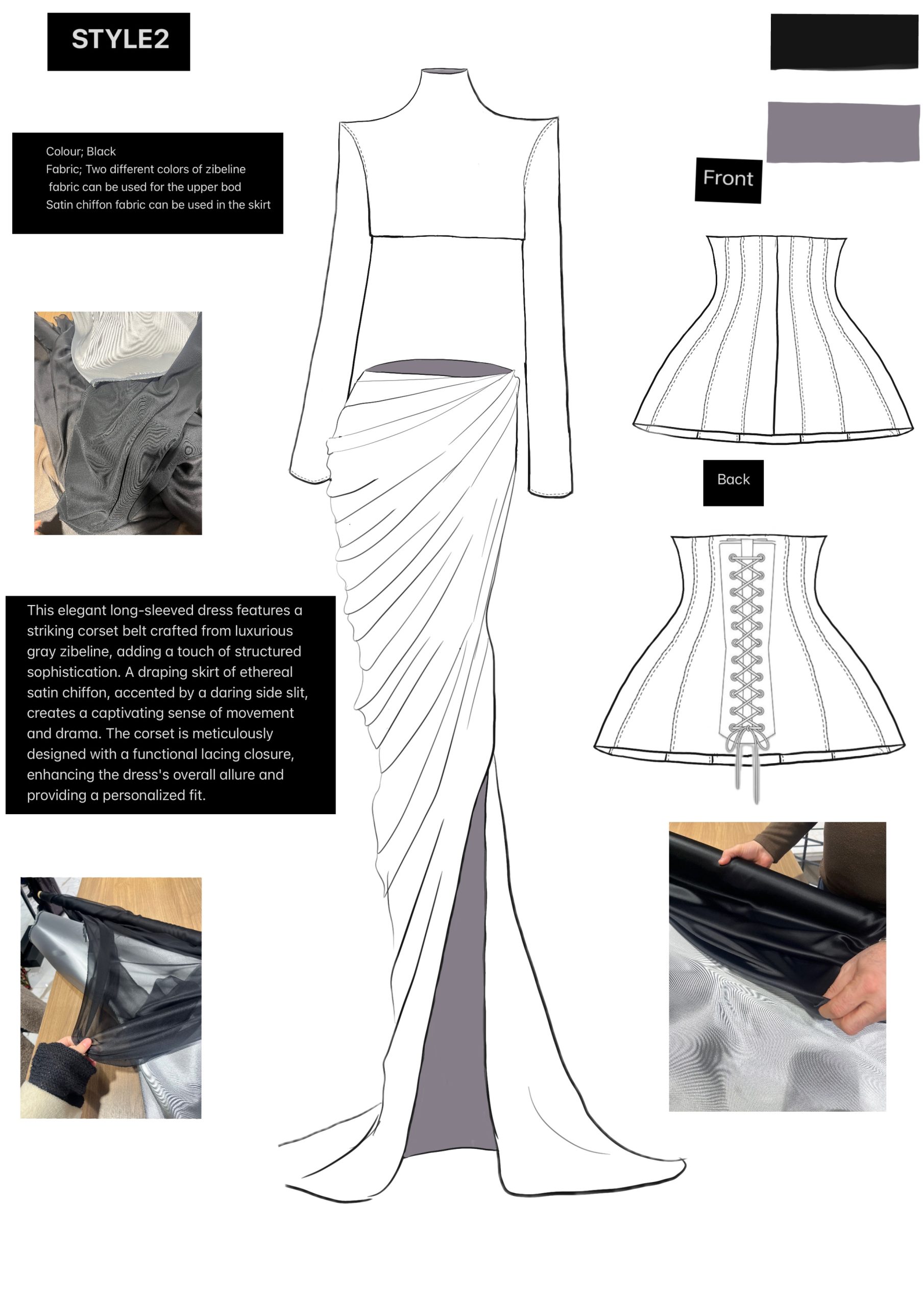 Sude style 2-techical drawing-fabric